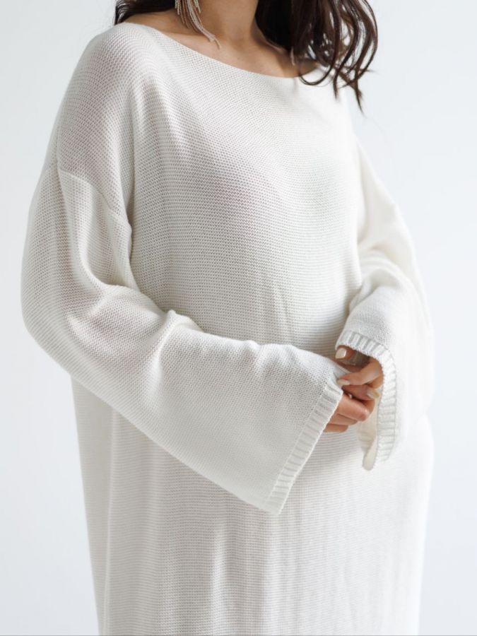 Платье Ondata вязаное молочное