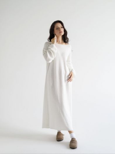 Платье Ondata вязаное молочное