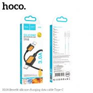 Кабель USB-Type-C HOCO X108,1м, 3А, силикон,черный