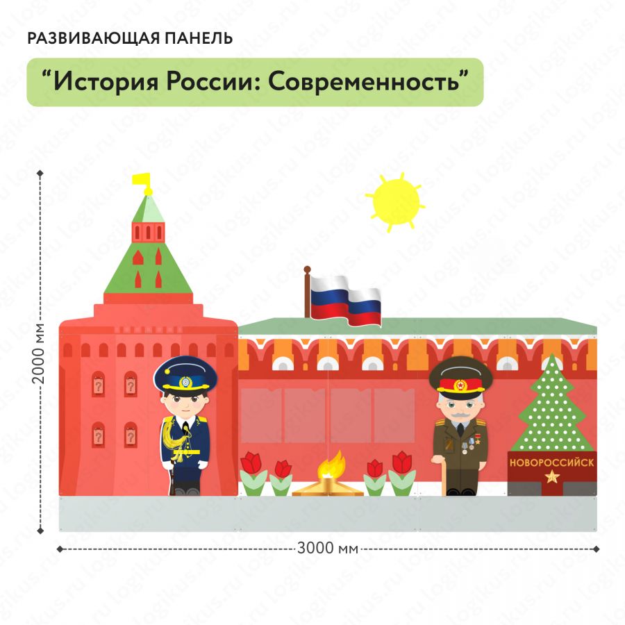 Развивающая панель для детского сада История России: Современность  патриотическое пособие