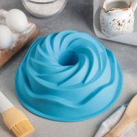 Форма для выпечки Доляна «Немецкий кекс. Заварное печенье», силикон, d=22 см, МИКС