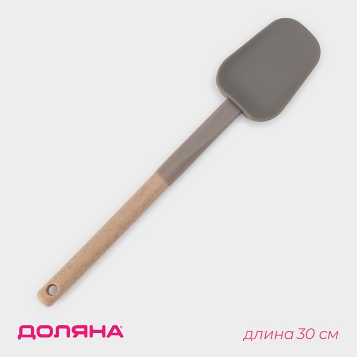 Лопатка Доляна «Стоун», силикон, 30?6.5 см, серая