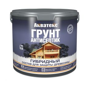 Грунт-Антисептик Гибридный Акватекс 0.8л Бесцветный для Консервации Срубов и Грунтования перед Финишной Обработкой