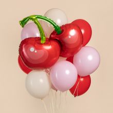 БУКЕТ ШАРОВ  "ВИШЕНКА"  С ГЕЛИЕМ.