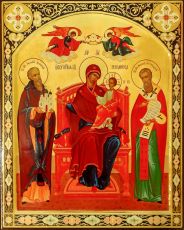 Икона "Экономисса": Заступница в нуждах и благополучии (рукописная)