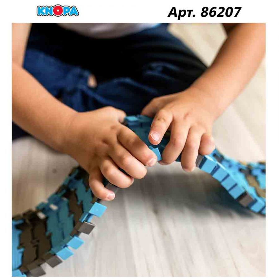 Игровой набор "Железная дорога с паровозом и вагонами" КНОПА