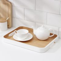Поднос с ручками Terra, 36?26?3 см, бамбук, цвет МИКС