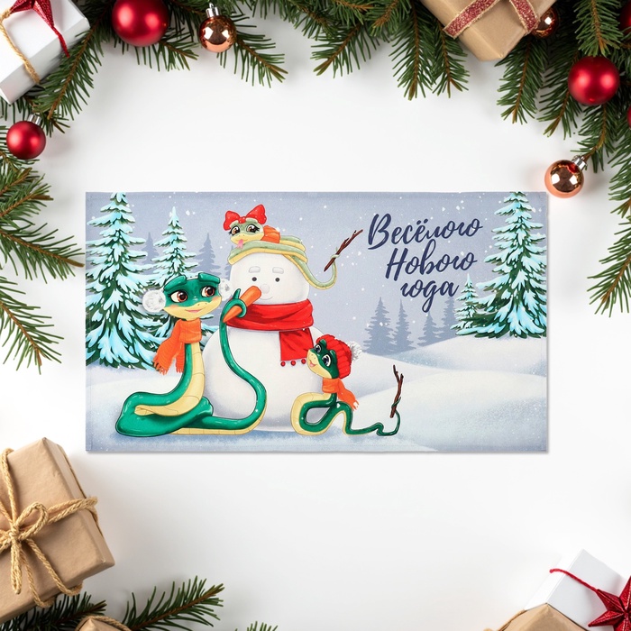 Полотенце кухонное: Новый год «Этель» Christmas story 40х70 см, 100% хл, саржа 190 г/м2
