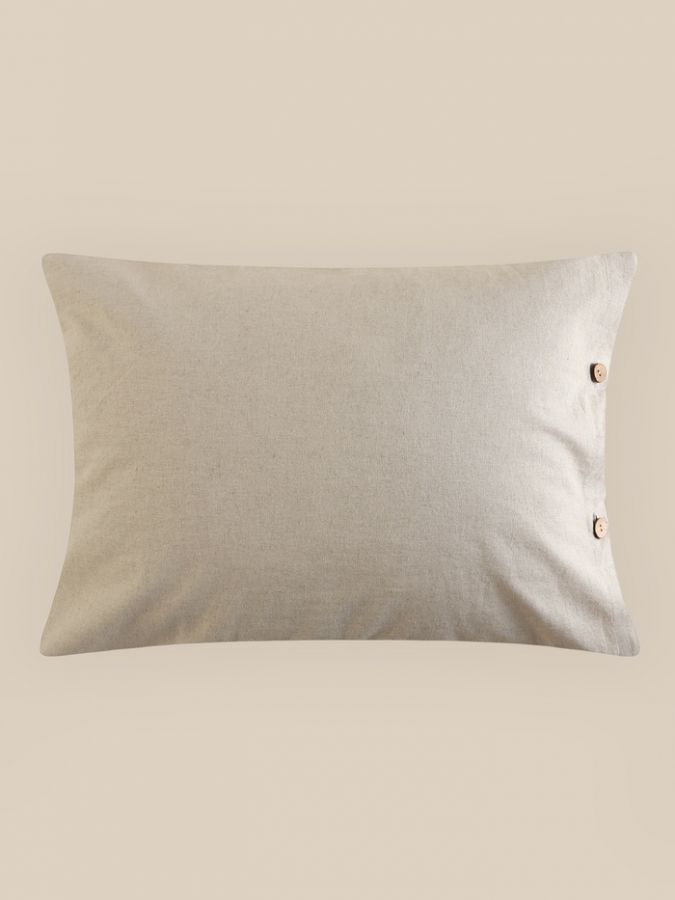 Наволочка SL Home Linen collection, 50×70 см, бежевая, лён 30%, хлопок 70%