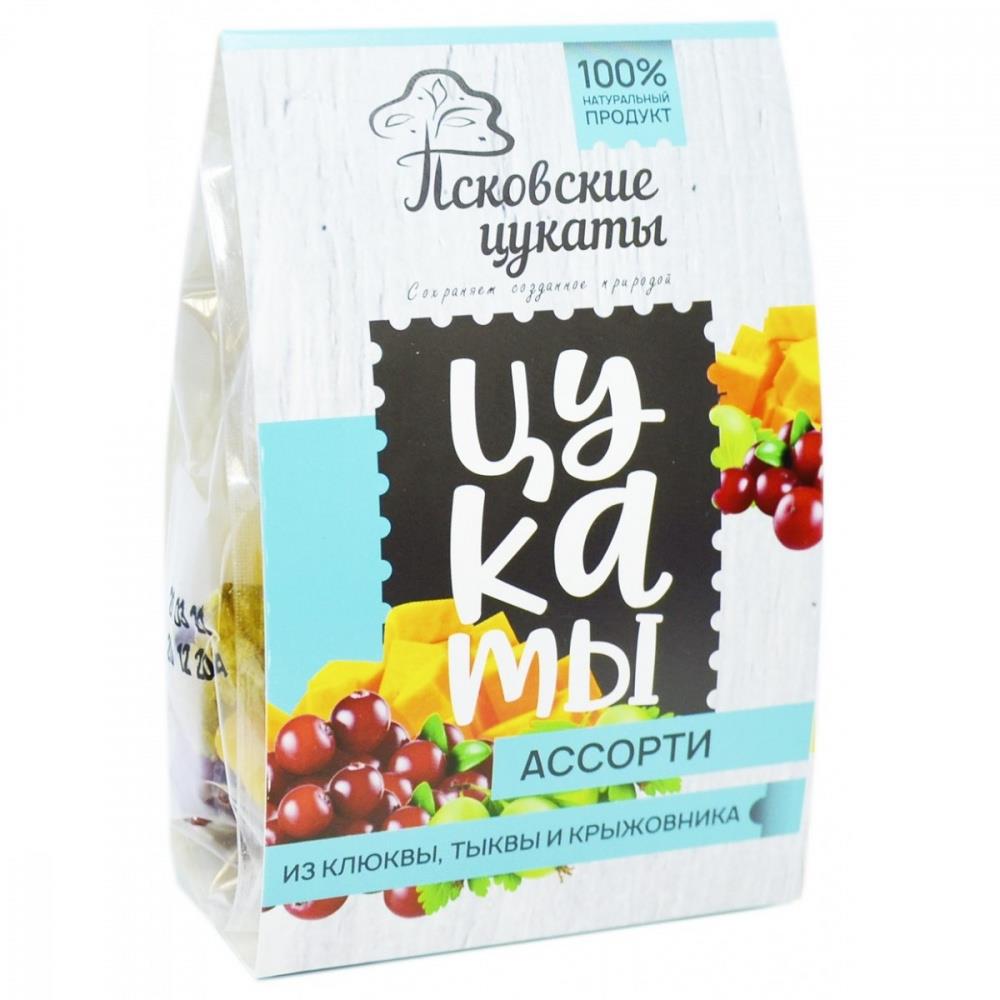Цукаты ассорти (крыжовник, тыква и клюква) 120 гр