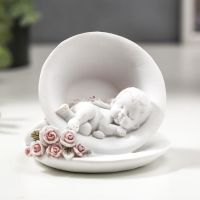 Фигурка полистоун «Ангел спит в кружке», 10?9.5?9.5 см
