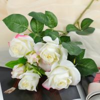 Цветы искусственные «Розочки кустовые», 8?65 см, белые