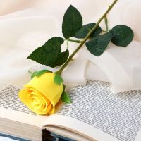 Цветы искусственные «Бутончик розы», 5?50 см, жёлтые