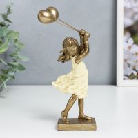 Фигурка полистоун «Малышка с воздушными шариками, жёлтое платье», 17?5?9 см
