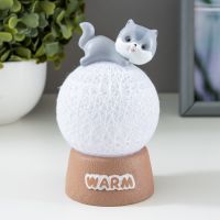 Ночник "Котенок" LED от батареек 6х6х10 см RISALUX