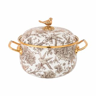 КАСТРЮЛЯ ЭМАЛИРОВАННАЯ С КРЫШКОЙ, 2,1Л. ДИА.16СМ ПОДХОДИТ ДЛЯ ИНДУКЦИОН.ПЛ
