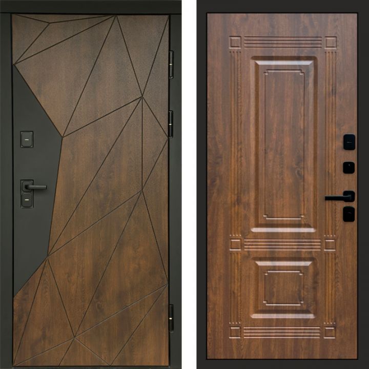 Входная дверь Termo-door Премиум винорит Геометрия Дуб с терморазрывом - Мадрид Дуб