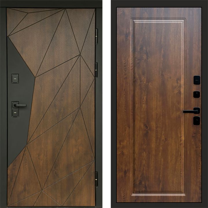 Входная дверь Termo-door Премиум винорит Геометрия Дуб с терморазрывом - Гранд Дуб