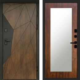 Входная дверь Termo-door Премиум винорит Геометрия Дуб с терморазрывом - Зеркало триумф Дуб