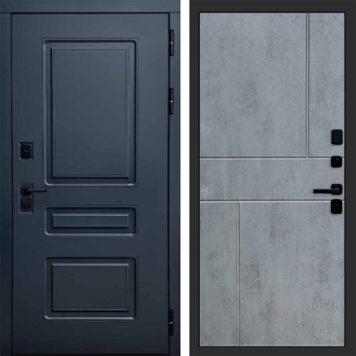 Входная дверь Termo-door Аляска Графит с терморазрывом - Горизонт Бетон темный