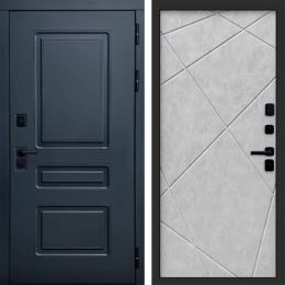 Входная дверь Termo-door Аляска Графит с терморазрывом - Лучи Бетон светлый