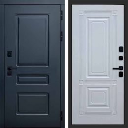 Входная дверь Termo-door Аляска Графит с терморазрывом - Мадрид Белый софт