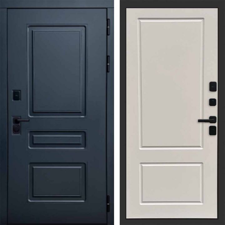 Входная дверь Termo-door Аляска Графит с терморазрывом - Марсель Слоновая кость