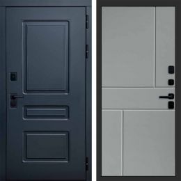 Входная дверь Termo-door Аляска Графит с терморазрывом - Горизонт Грей софт