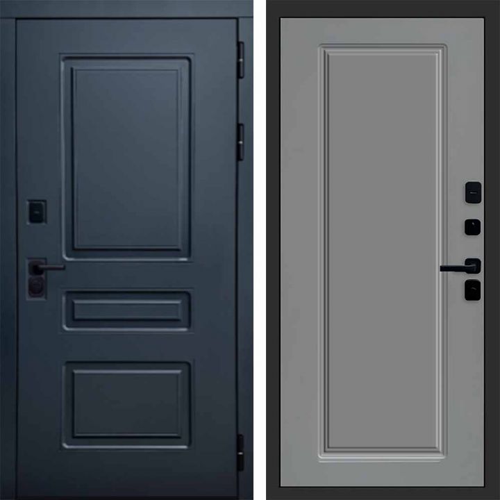 Входная дверь Termo-door Аляска Графит с терморазрывом - Гранд Грей софт