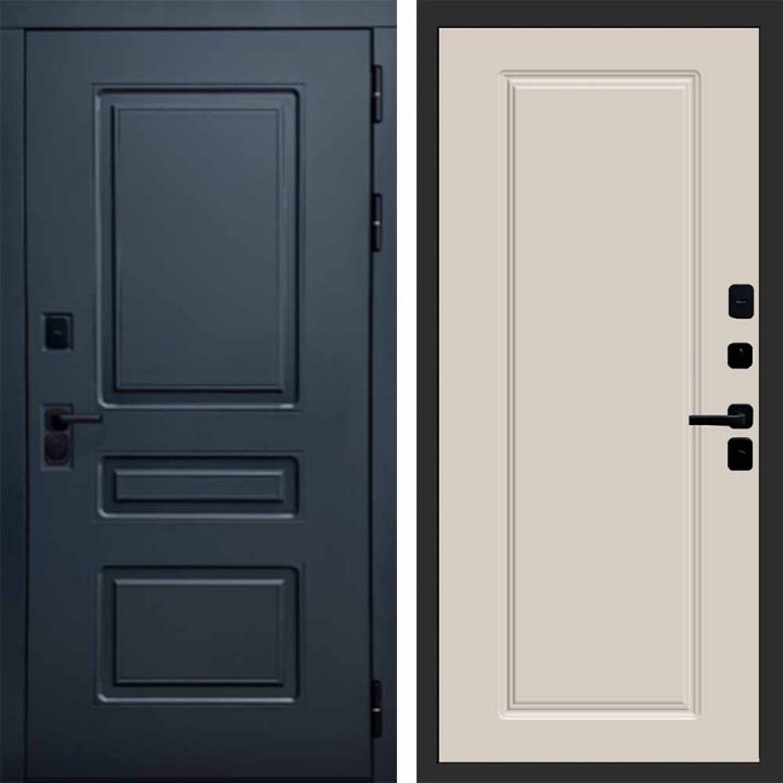 Входная дверь Termo-door Аляска Графит с терморазрывом - Гранд Слоновая кость