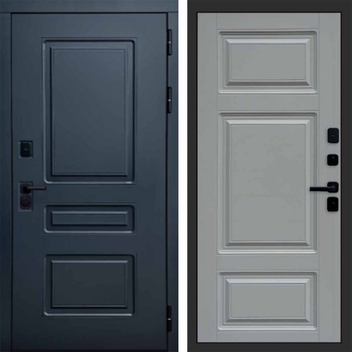 Входная дверь Termo-door Аляска Графит с терморазрывом - Лион Грей софт