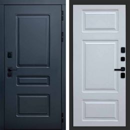 Входная дверь Termo-door Аляска Графит с терморазрывом - Лион Белый софт