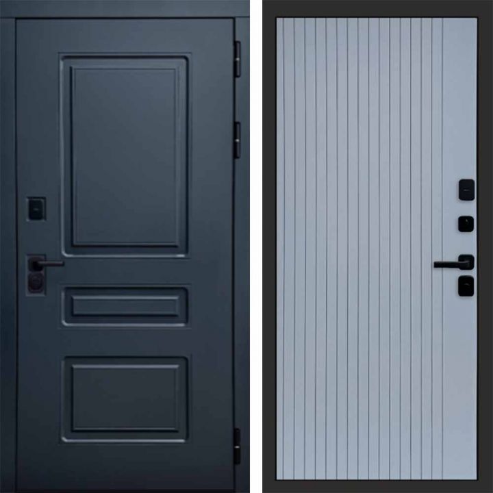 Входная дверь Termo-door Аляска Графит с терморазрывом - FLAT Грей софт