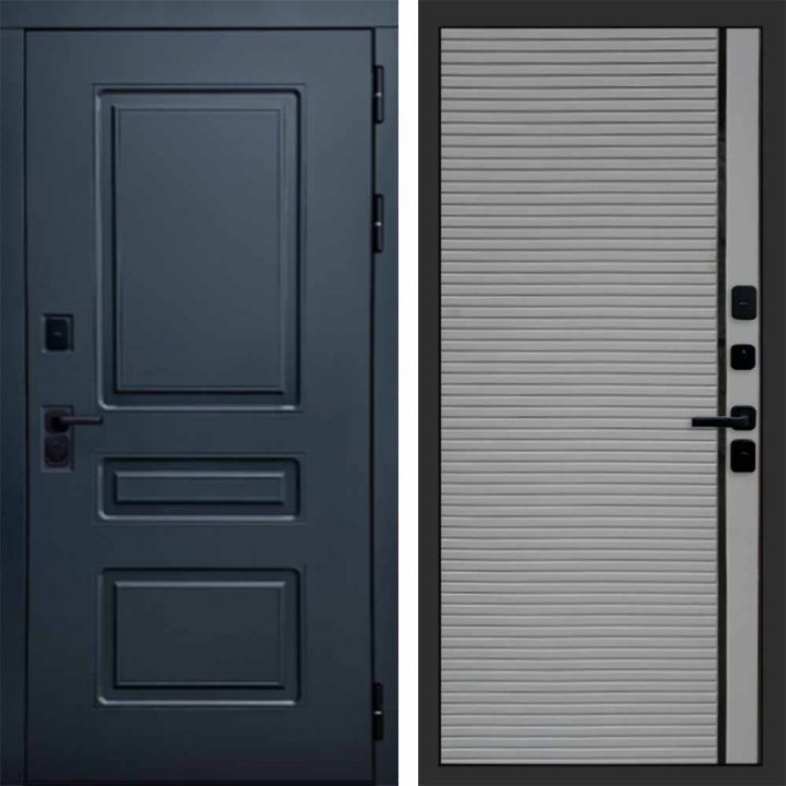 Входная дверь Termo-door Аляска Графит с терморазрывом - Porte Грей софт