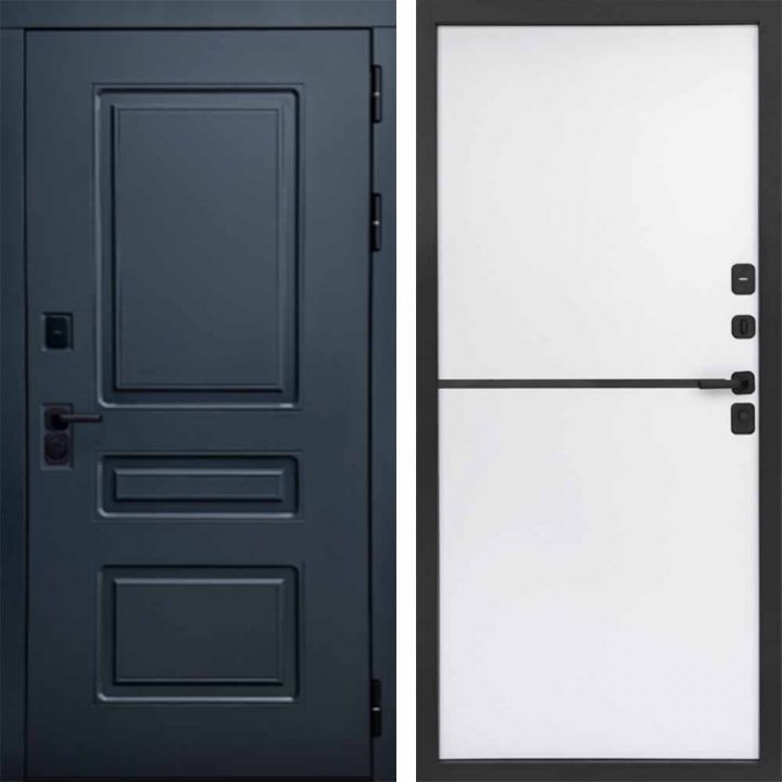 Входная дверь Termo-door Аляска Графит с терморазрывом - Нео White