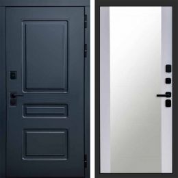 Входная дверь Termo-door Аляска Графит с терморазрывом - Зеркало Белый софт