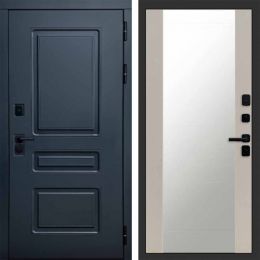 Входная дверь Termo-door Аляска Графит с терморазрывом - Зеркало Слоновая кость