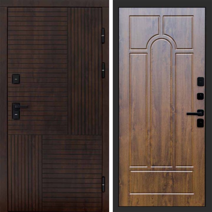 Входная дверь Termo-door Премиум винорит Веста Дуб с терморазрывом - Арка Дуб