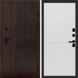 Входная дверь Termo-door Премиум винорит Веста Дуб с терморазрывом - Горизонт Белый