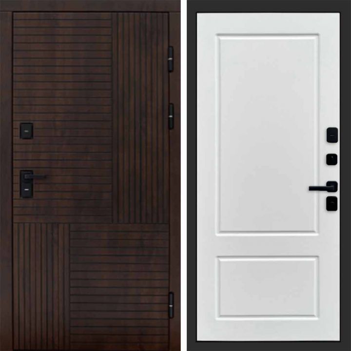 Входная дверь Termo-door Премиум винорит Веста Дуб с терморазрывом - Марсель Белый софт