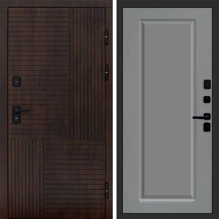 Входная дверь Termo-door Премиум винорит Веста Дуб с терморазрывом - Гранд Грей софт