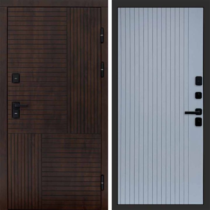 Входная дверь Termo-door Премиум винорит Веста Дуб с терморазрывом - FLAT Грей софт