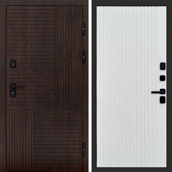 Входная дверь Termo-door Премиум винорит Веста Дуб с терморазрывом - FLAT Белый софт