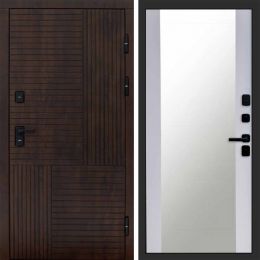 Входная дверь Termo-door Премиум винорит Веста Дуб с терморазрывом - Зеркало Белый софт