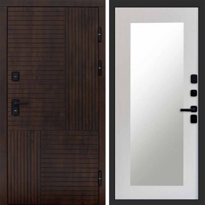 Входная дверь Termo-door Премиум винорит Веста Дуб с терморазрывом - Зеркало триумф Лиственница