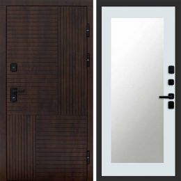 Входная дверь Termo-door Премиум винорит Веста Дуб с терморазрывом - Зеркало триумф Белый софт