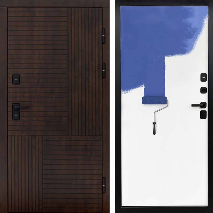 Входная дверь Termo-door Премиум винорит Веста Дуб с терморазрывом - Грунт под покраску