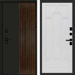 Входная дверь Termo-door Премиум винорит Форт Дуб с терморазрывом - Арка Белое дерево