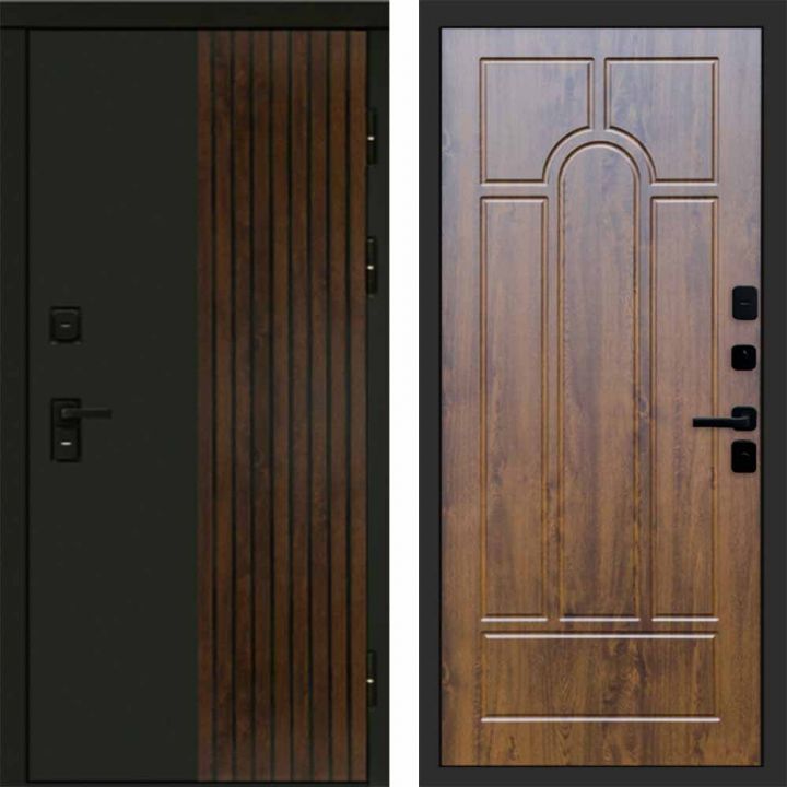 Входная дверь Termo-door Премиум винорит Форт Дуб с терморазрывом - Арка Дуб