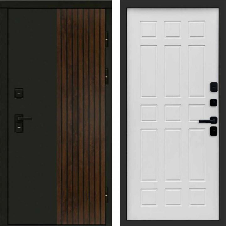 Входная дверь Termo-door Премиум винорит Форт Дуб с терморазрывом - Спарта Белое дерево